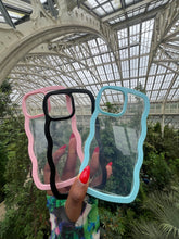 Load image into Gallery viewer, Blue Transparent wavy case π