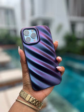Load image into Gallery viewer, Purple 3D wave case with holder