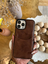 Load image into Gallery viewer, Leather card slot case (DARK BROWN) no