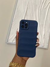 Load image into Gallery viewer, Navy blue Soft 3D Stripe case ma