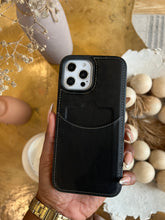 Load image into Gallery viewer, Leather card slot case( BLACK)