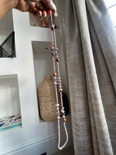 Load image into Gallery viewer, Gorgeous Long beaded Charms (lavender mixed with brown beads )