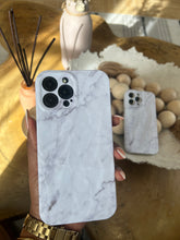 Load image into Gallery viewer, Textured white marble protective case