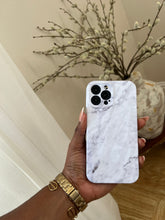 Load image into Gallery viewer, Textured white marble protective case