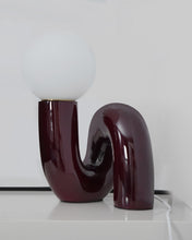 Load image into Gallery viewer, Burgundy Loop Table Lamp