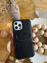 Load image into Gallery viewer, Leather card slot case( BLACK)