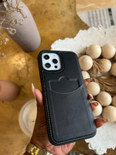 Load image into Gallery viewer, Leather card slot case( BLACK)