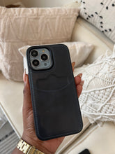 Load image into Gallery viewer, Leather card slot case( Dark Navy BLUE)