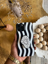 Load image into Gallery viewer, Monochrome clock popsocket case.