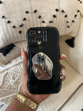 Load image into Gallery viewer, Black wave case with mirror pocket