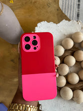 Load image into Gallery viewer, Two Toned silicone case(Red and pink ) no