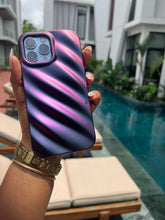 Load image into Gallery viewer, Purple 3D wave case with holder