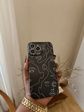 Load image into Gallery viewer, Black minimalist Lineart case
