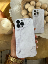 Load image into Gallery viewer, Textured white marble protective case