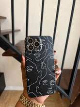 Load image into Gallery viewer, Black minimalist Lineart case
