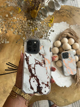 Load image into Gallery viewer, White and gold Marble with 2 in 1 SHOCKPROOF CASE