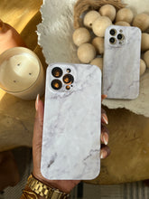Load image into Gallery viewer, Textured white marble protective case