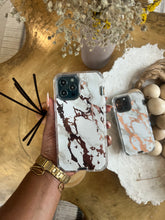 Load image into Gallery viewer, White and gold Marble with 2 in 1 SHOCKPROOF CASE