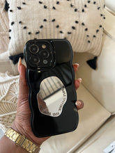 Load image into Gallery viewer, Black wave case with mirror pocket
