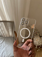 Load image into Gallery viewer, Ultra SLIM transparent MagSafe case with inbuilt lens protector