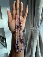 Load image into Gallery viewer, Gorgeous Long beaded Charms (lavender mixed with brown beads )