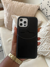 Load image into Gallery viewer, Leather card slot case( BLACK)