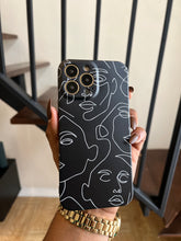 Load image into Gallery viewer, Black minimalist Lineart case