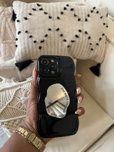 Load image into Gallery viewer, Black wave case with mirror pocket