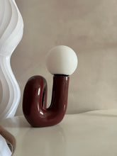 Load image into Gallery viewer, Burgundy Loop Table Lamp