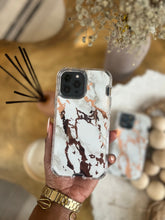 Load image into Gallery viewer, White and gold Marble with 2 in 1 SHOCKPROOF CASE