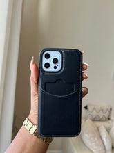 Load image into Gallery viewer, Leather card slot case( BLACK)