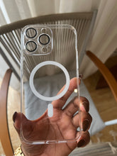 Load image into Gallery viewer, Ultra SLIM transparent MagSafe case with inbuilt lens protector