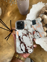 Load image into Gallery viewer, White and gold Marble with 2 in 1 SHOCKPROOF CASE