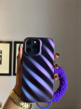 Load image into Gallery viewer, Purple 3D wave case with holder