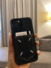 Load image into Gallery viewer, Denim card slot case (BLACK)