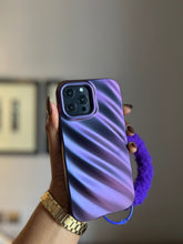 Load image into Gallery viewer, Purple 3D wave case with holder