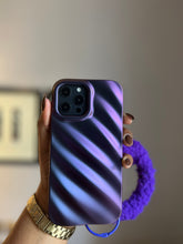 Load image into Gallery viewer, Purple 3D wave case with holder