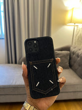 Load image into Gallery viewer, Denim card slot case (BLACK)