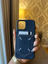 Load image into Gallery viewer, Denim card slot case (BLUE )