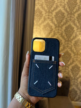Load image into Gallery viewer, Denim card slot case (BLUE )
