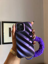 Load image into Gallery viewer, Purple 3D wave case with holder