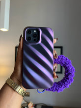 Load image into Gallery viewer, Purple 3D wave case with holder