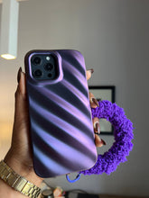 Load image into Gallery viewer, Purple 3D wave case with holder