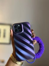 Load image into Gallery viewer, Purple 3D wave case with holder