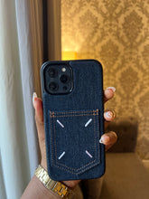 Load image into Gallery viewer, Denim card slot case (BLUE )