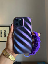 Load image into Gallery viewer, Purple 3D wave case with holder
