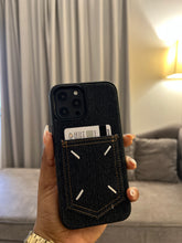 Load image into Gallery viewer, Denim card slot case (BLACK)