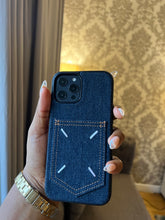 Load image into Gallery viewer, Denim card slot case (BLUE )