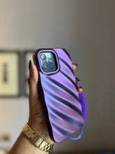Load image into Gallery viewer, Purple 3D wave case with holder