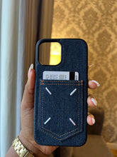 Load image into Gallery viewer, Denim card slot case (BLUE )